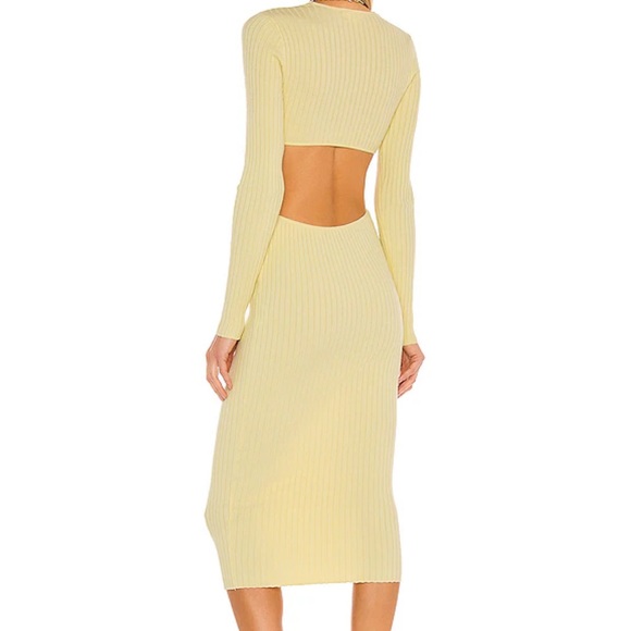 Rosabella Midi Dress in Yellow - Picture 3 of 5